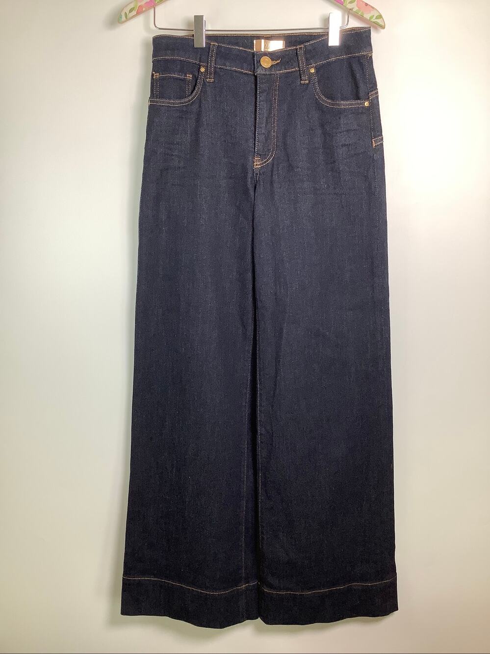 Kut from the Kloth 8 Dark Denim Wash Super Wide Leg Jeans O3-28